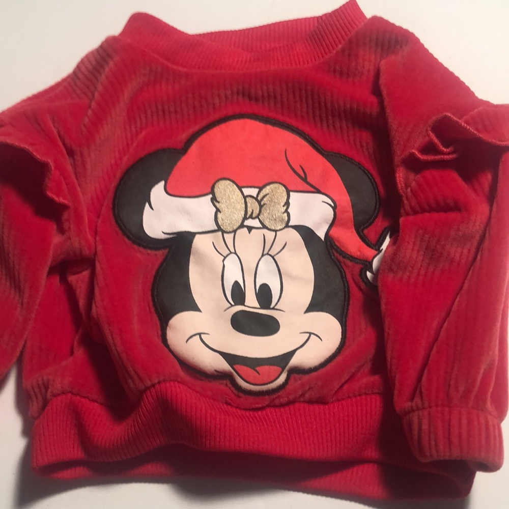 Baby girls Disney red Minnie Mouse long sleeve shirt